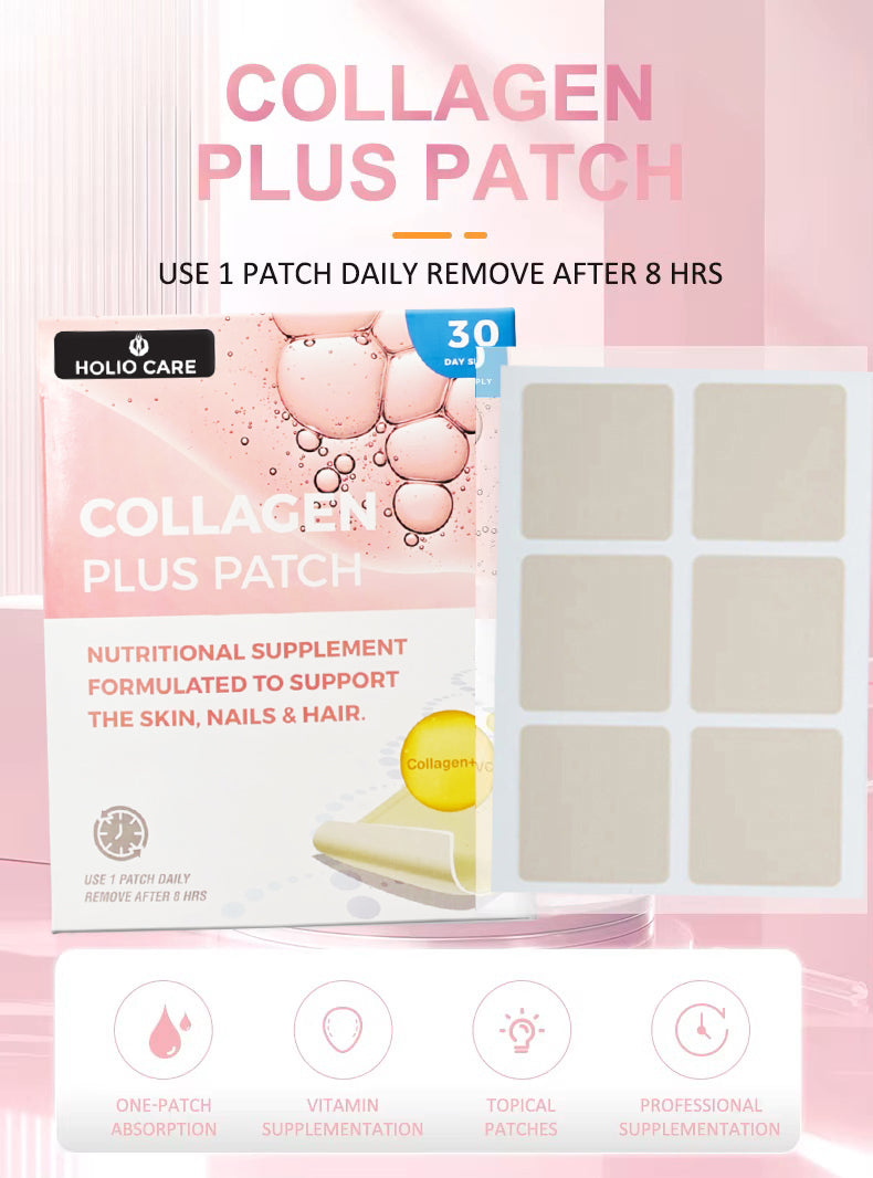Holio Care Collagen Plus Anti-Aging Patch – Easy-to-Use Skin Rejuvenation Patch with Collagen Peptides for Youthful Glow (30-Day Supply)