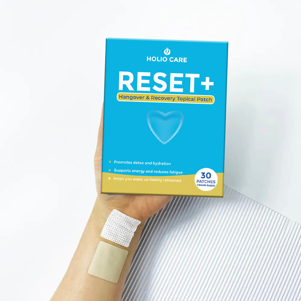 Holio Care Reset+ Recovery Patch – Natural Vitamin-Infused Patch for Hangover Relief, Energy & Wellness Support