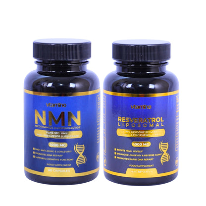 مجموعة فيتامينو ألتيميت NAD+ - مزيج من الشيخوخة الصحية وطول العمر (كمية شهر واحد)