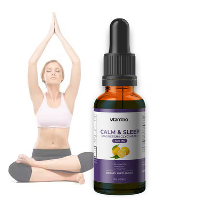 قطرة الهدوء - جليسينات المغنيسيوم السائلة لتخفيف التوتر والنوم ودعم الأعصاب والأمعاء (60 مل)