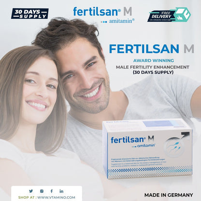 amitamin fertilsan M (Powder)-Award Winning Formula to Enhance Male Fertility (30 Days Supply)