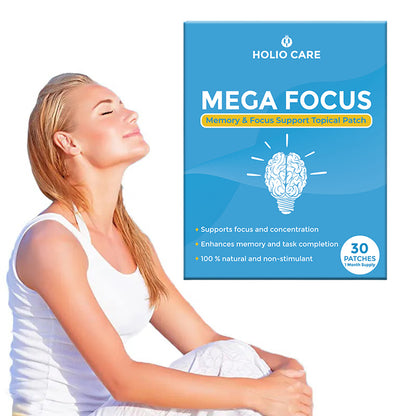 Holio Care Mega Focus Patch – Daily Natural Support for Focus, Concentration & Cognitive Performance
