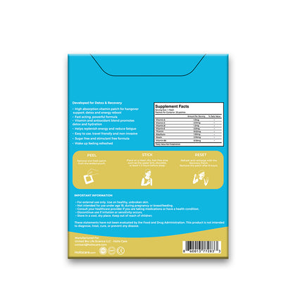 Holio Care Reset+ Recovery Patch – Natural Vitamin-Infused Patch for Hangover Relief, Energy & Wellness Support