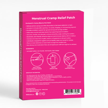 Holio Care Menstrual Heat Patches — Fast-Heating, Long-Lasting Warmth for Period Comfort | Up to 8–10 Hrs | 3 Discreet Adhesive Patches