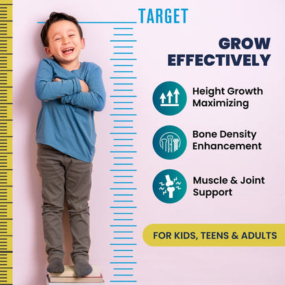 vtamino Natural Height Growth Enhancer - Height Boosting Supplement for Bone Growth - Hormone-Free Formula to Grow Taller (1 Month Supply)