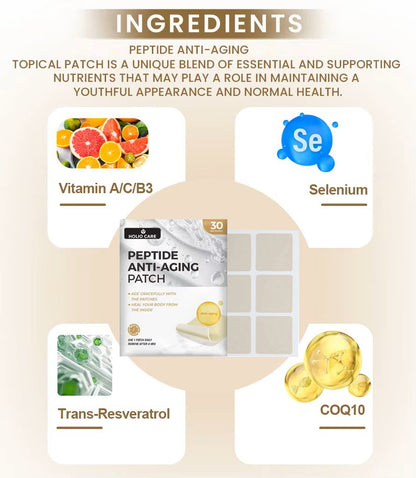 Holio Care Peptide Anti-Aging Patch – Collagen-Boosting Transdermal Patch for Skin Firmness, Relaxation &amp; Mood Support - 30-Day Supply