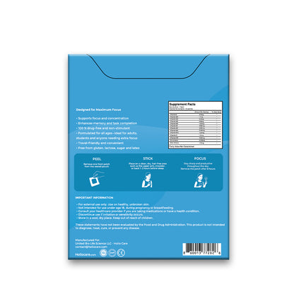 Holio Care Mega Focus Patch – Daily Natural Support for Focus, Concentration & Cognitive Performance