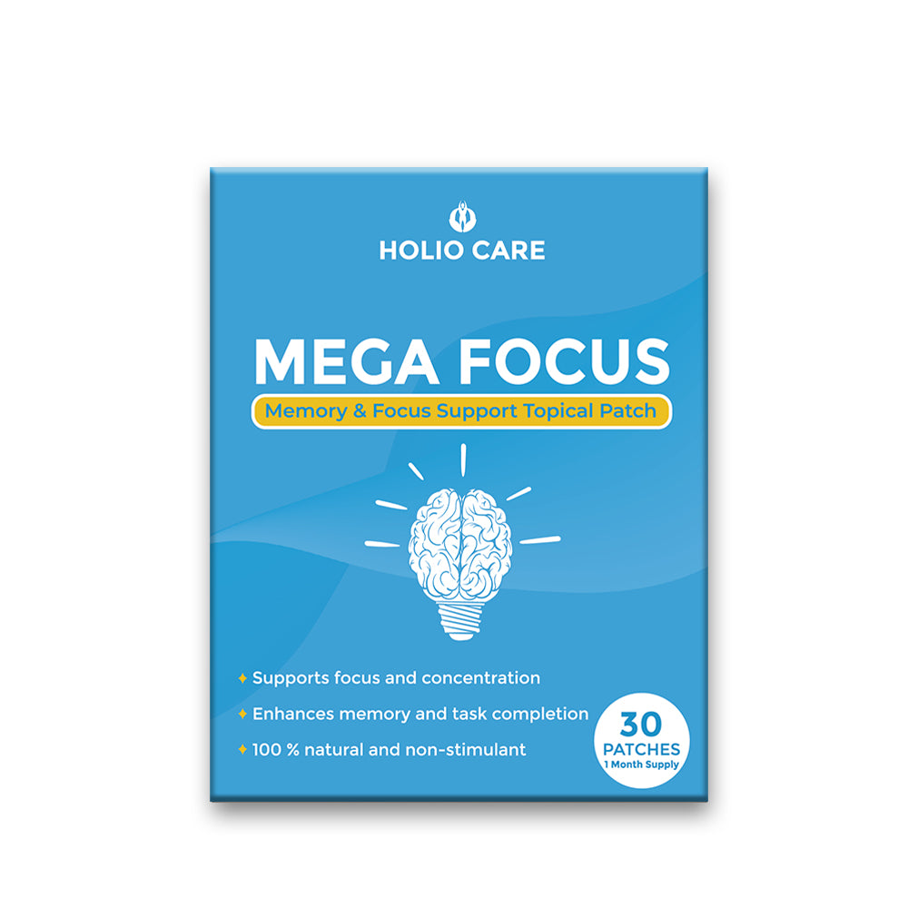 Holio Care Mega Focus Patch – Daily Natural Support for Focus, Concentration & Cognitive Performance