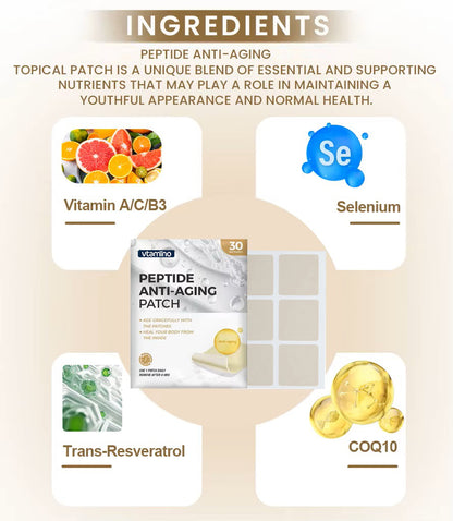 Holio Care Peptide Anti-Aging Patch – Collagen-Boosting Transdermal Patch for Skin Firmness, Relaxation &amp; Mood Support - 30-Day Supply