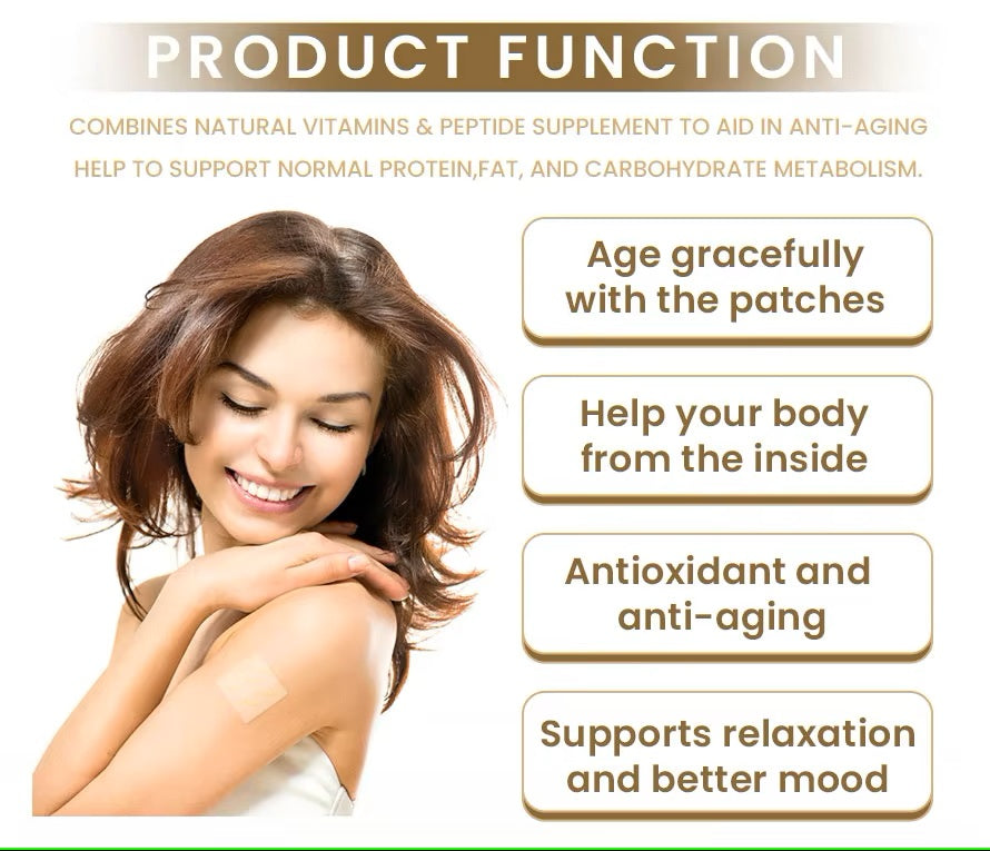 Holio Care Peptide Anti-Aging Patch – Collagen-Boosting Transdermal Patch for Skin Firmness, Relaxation &amp; Mood Support - 30-Day Supply