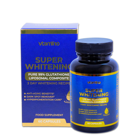 vtamino Superwhitening- Pure 99% Liposomal Glutathione Supplement with Collagen & Vitamin C-The Ultimate Skin Tone Formula (1 Month Supply)