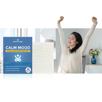 Holio Care Calm Mood Patch – Natural Stress Relief & Daily Relaxation with Ashwagandha & Passionflower (30-Day Supply)