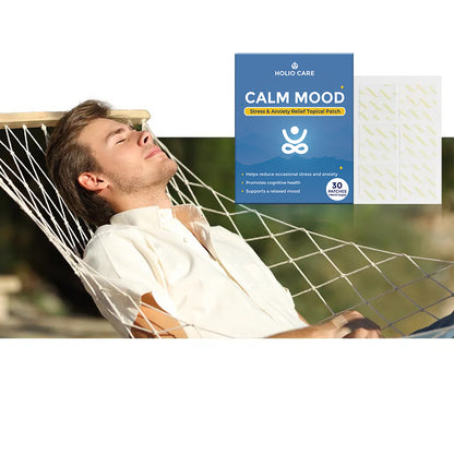 Holio Care Calm Mood Patch – Natural Stress Relief & Daily Relaxation with Ashwagandha & Passionflower (30-Day Supply)
