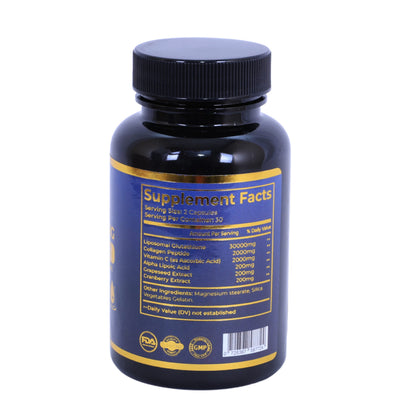 vtamino Superwhitening- Pure 99% Liposomal Glutathione Supplement with Collagen & Vitamin C-The Ultimate Skin Tone Formula (1 Month Supply)