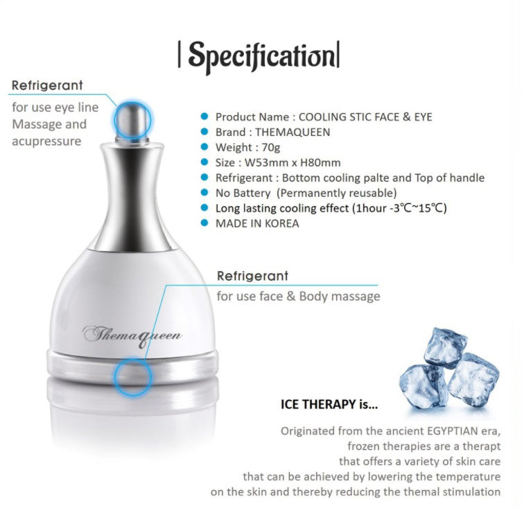 Themaqueen Cooling Massage Cooling Therapy Pore UP Dull Skin UP Pore Care Skin Soothing Skin Care for Body, Face & Eye: