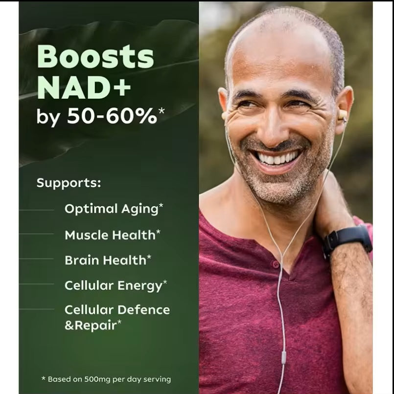vtamino NAD+ Booster Capsules – Daily Antioxidant Support with Nicotinamide Riboside, Resveratrol &amp; Quercetin for Skin Brightening &amp; Cellular Renewal