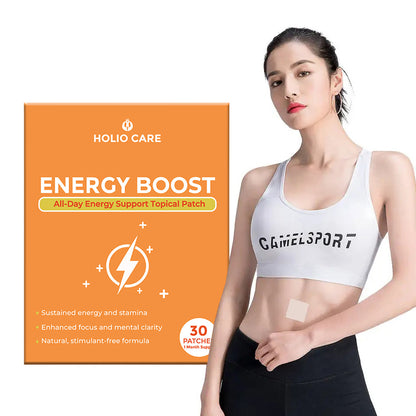 Holio Care Energy Boost Patch — Daily Transdermal Support for Focus, Stamina & Vitality | Natural, Sugar-Free (30-Day Supply)
