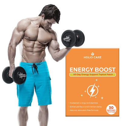 Holio Care Energy Boost Patch — Daily Transdermal Support for Focus, Stamina & Vitality | Natural, Sugar-Free (30-Day Supply)