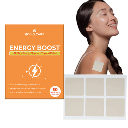 Holio Care Energy Boost Patch — Daily Transdermal Support for Focus, Stamina & Vitality | Natural, Sugar-Free (30-Day Supply)