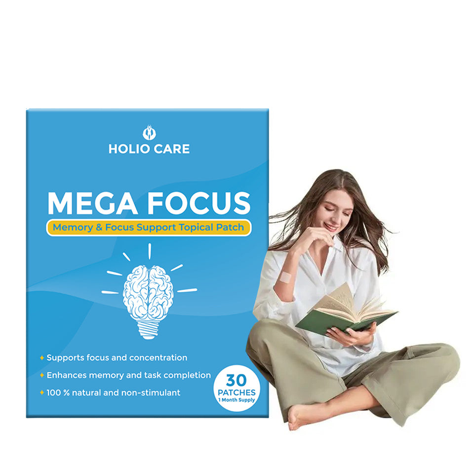 Holio Care Mega Focus Patch – Daily Natural Support for Focus, Concentration & Cognitive Performance
