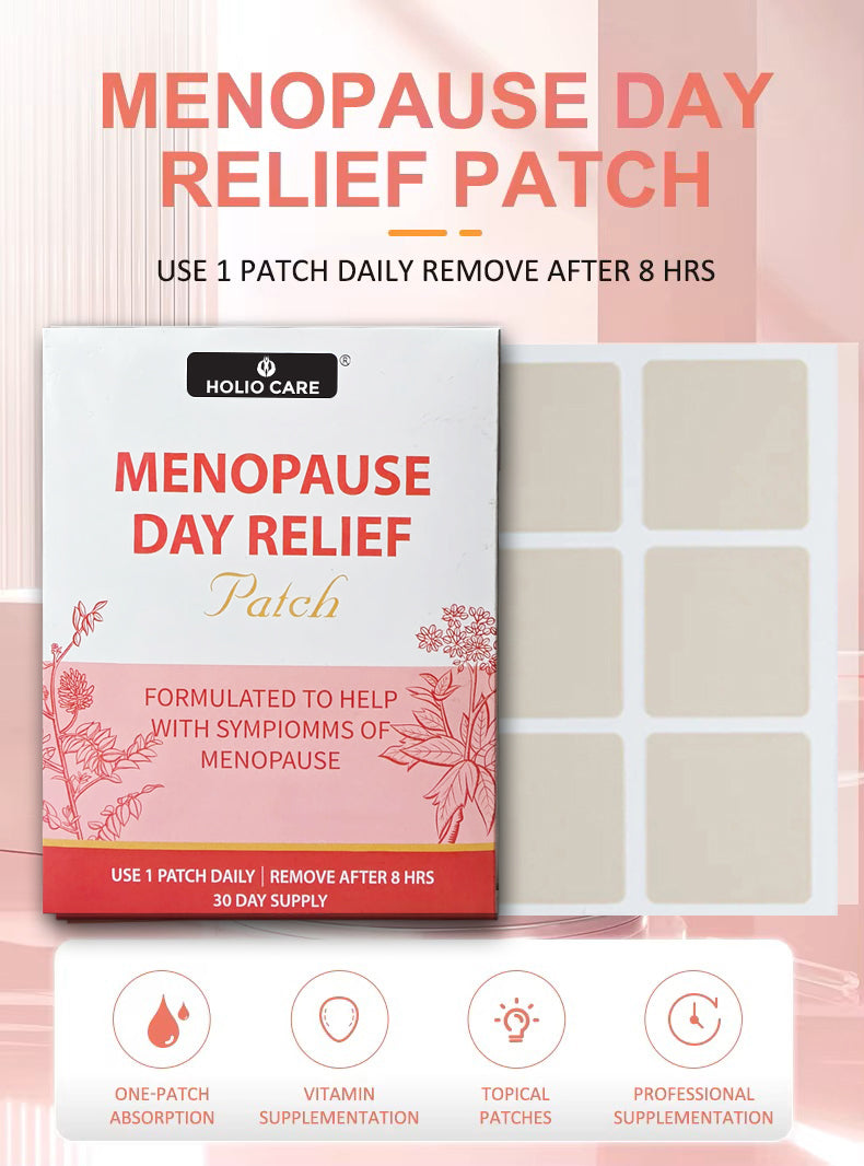 Holio Care Menopause Relief Patch – Natural Daily Vitamin Support for Hot Flashes, Night Sweats, Mood Swings & Hormonal Balance (30-Day Supply)
