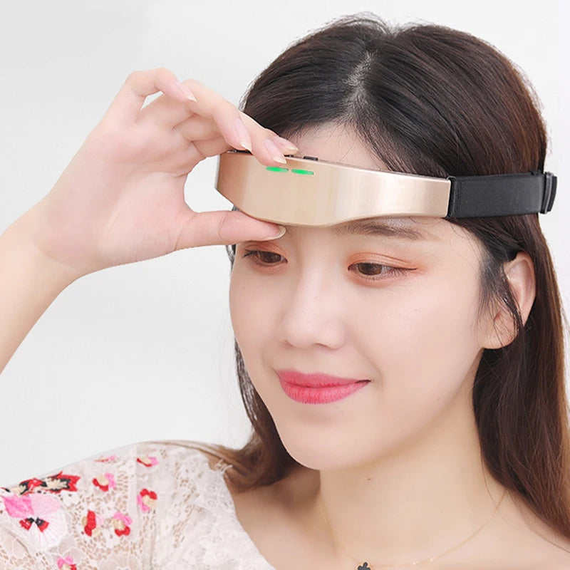 جهاز تدليك الرأس الكهربائي EMS - مساعد على النوم وعلاج الصداع النصفي والتوتر والأرق والصداع